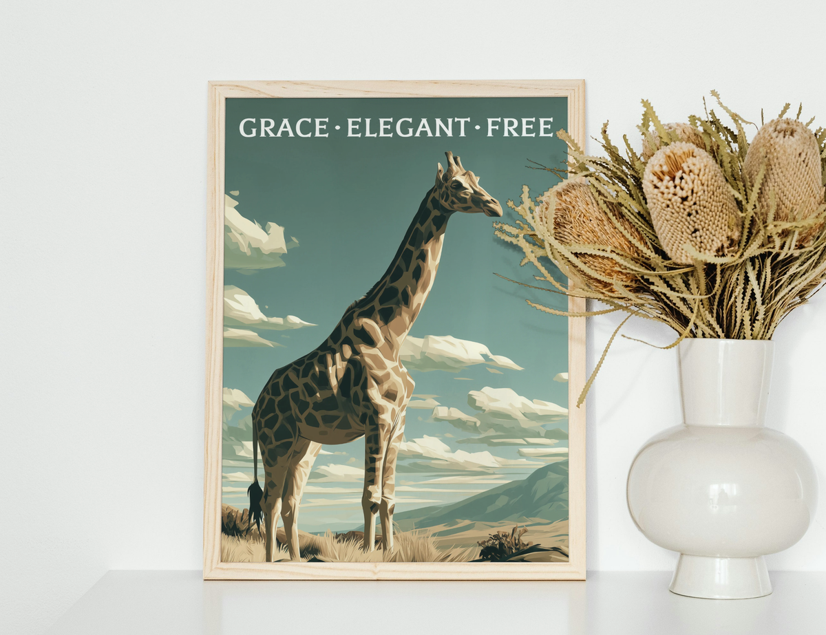 Graceful Giraffe Art Print