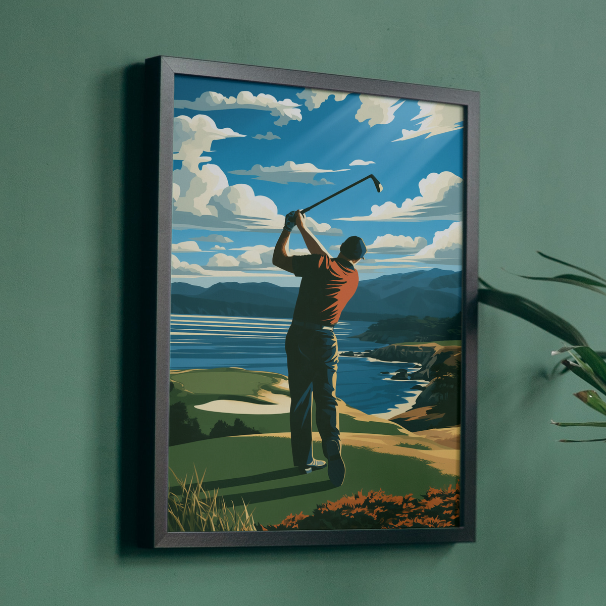 Coastal Golf Swing Art Print