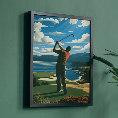 Coastal Golf Swing Art Print