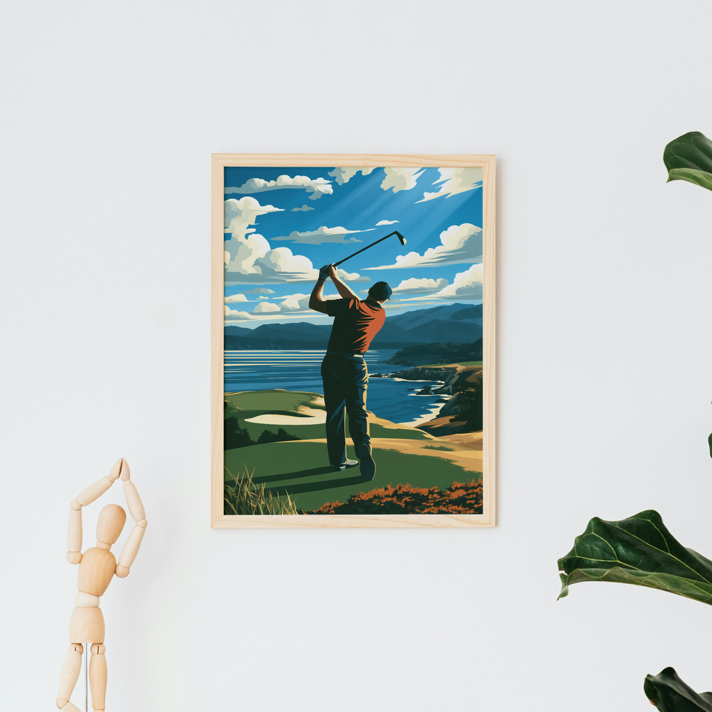 Coastal Golf Swing Art Print