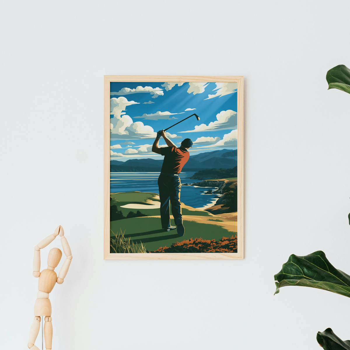 Coastal Golf Swing Art Print