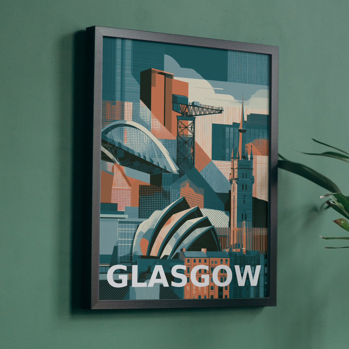 Glasgow City Skyline Art Print