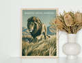 Majestic Regal Fearless Lion Art Print