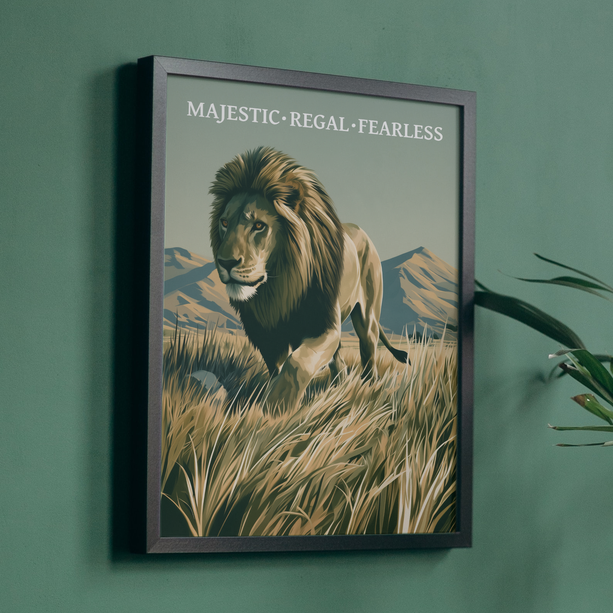Majestic Regal Fearless Lion Art Print