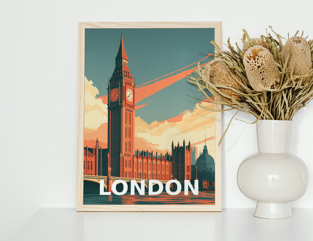 Vintage London Big Ben Art Print