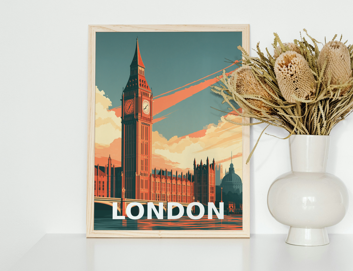 Vintage London Big Ben Art Print