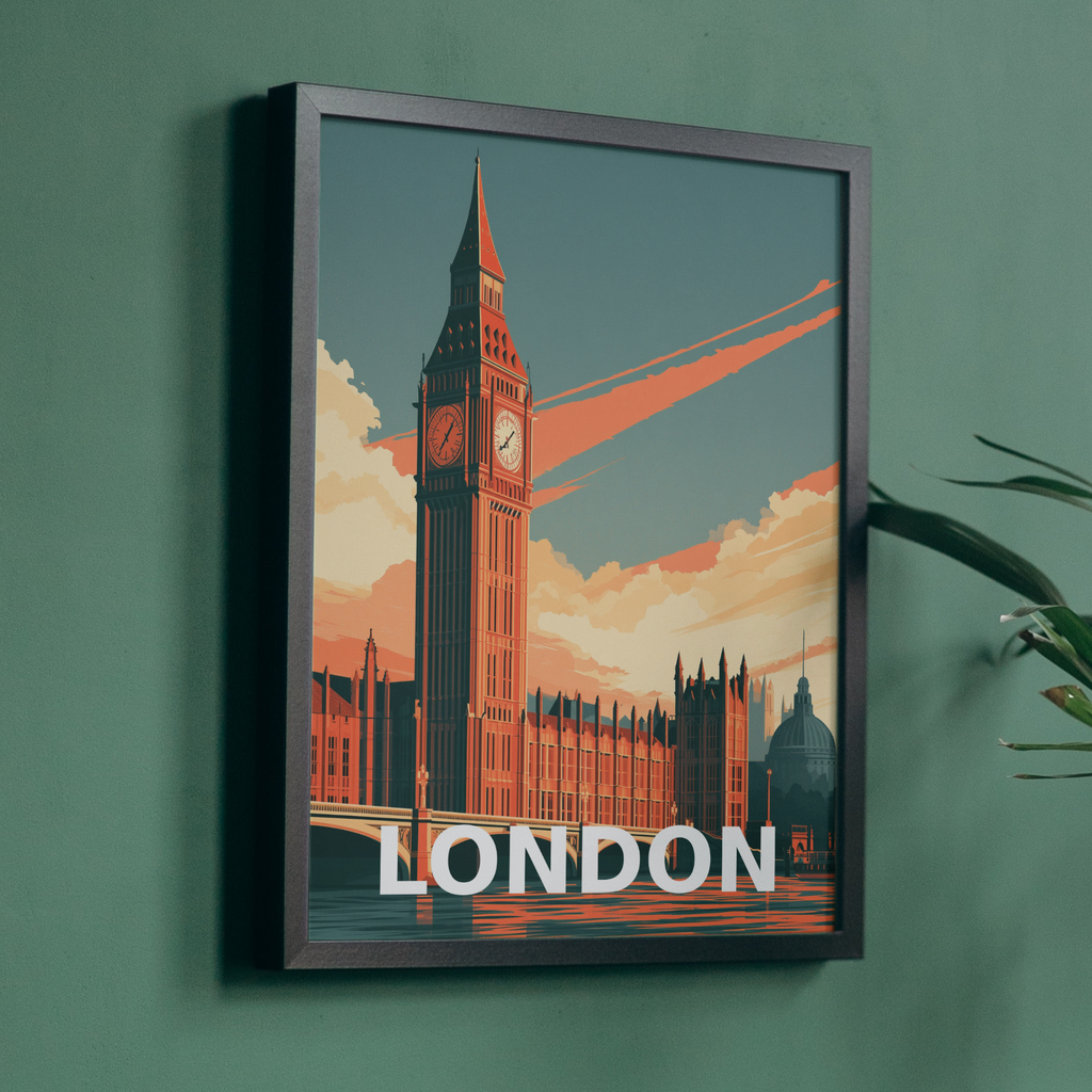 Vintage London Big Ben Art Print