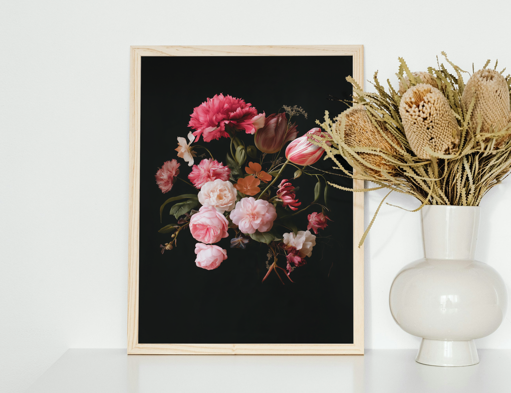 Moody Dutch Masters Floral Fine Art Print