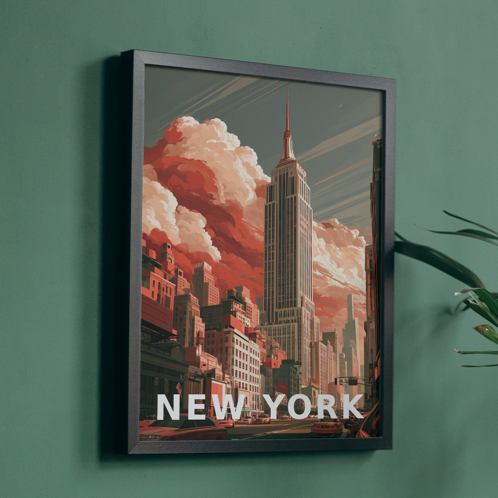 Vintage New York Empire State Print