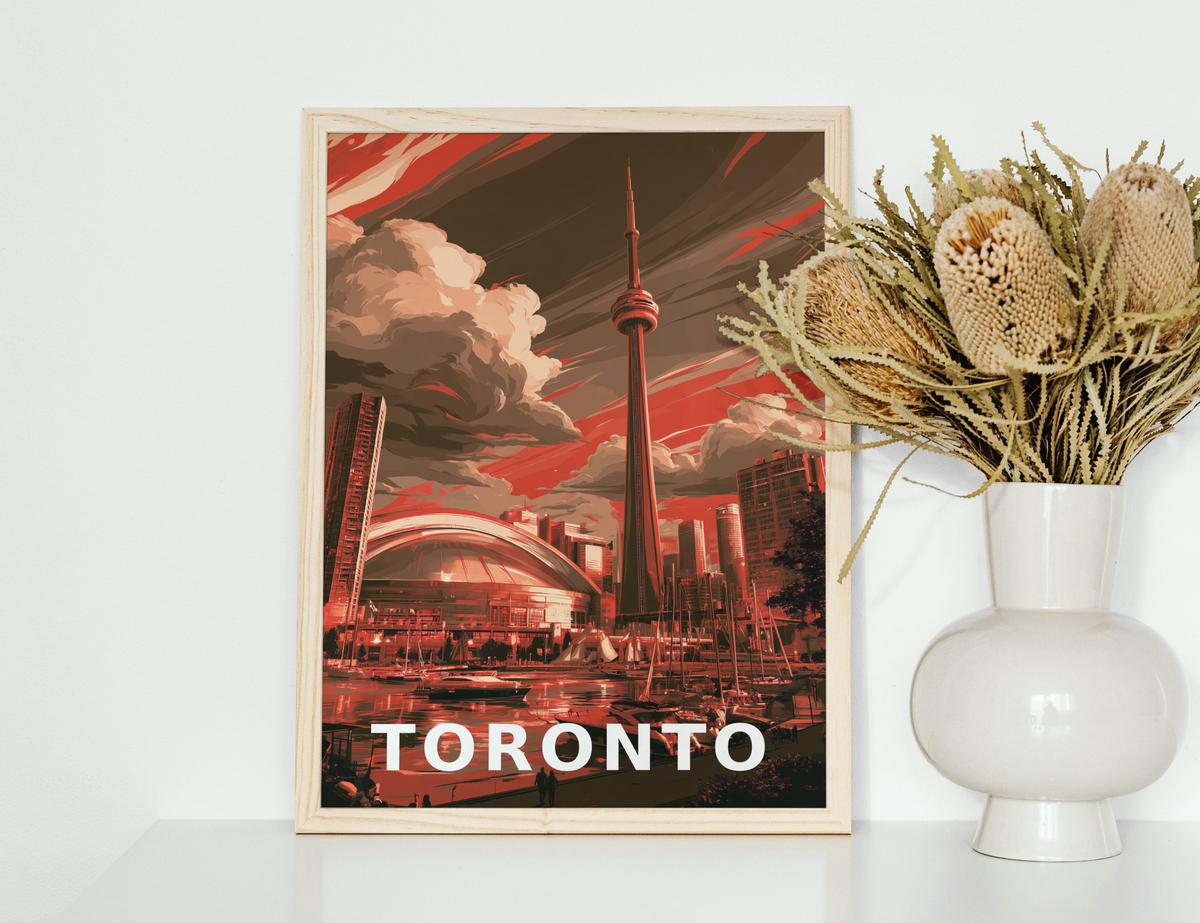 Vintage Toronto CN Tower Print